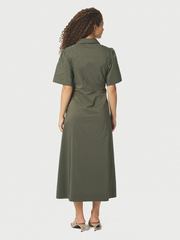 Baia Poplin Dress Army | Kjoler | Smuk