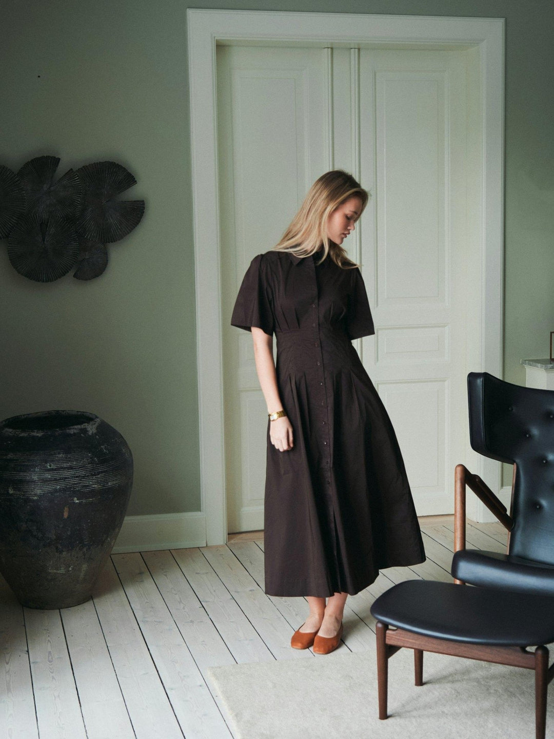 Baia Poplin Dress Chocolate Brown | Kjoler | Smuk
