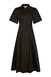 Baia Poplin Dress Chocolate Brown