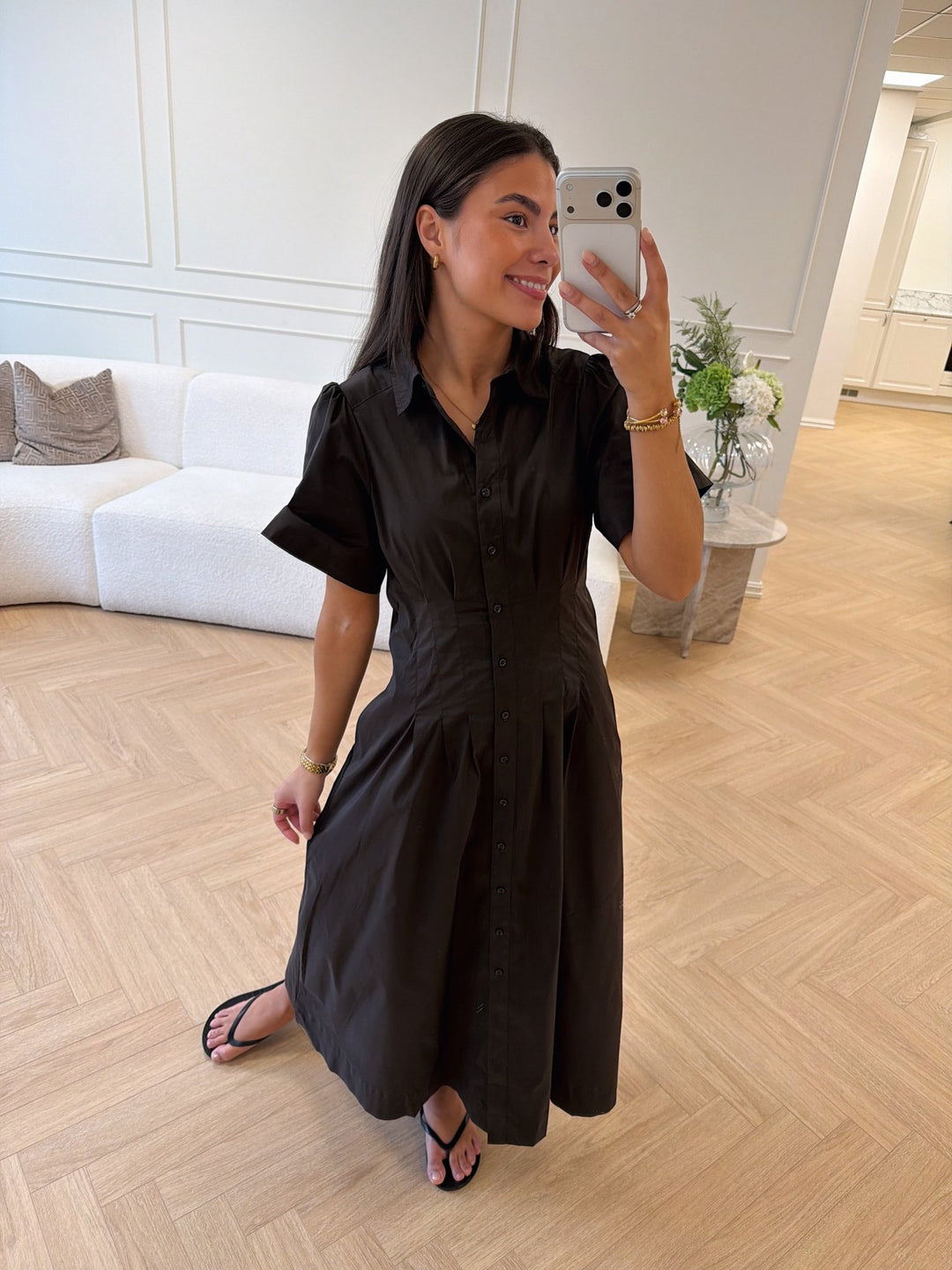 Baia Poplin Dress Chocolate Brown | Kjoler | Smuk
