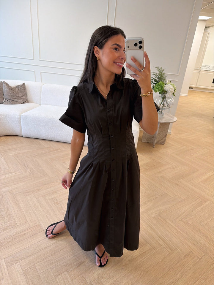 Baia Poplin Dress Chocolate Brown | Kjoler | Smuk