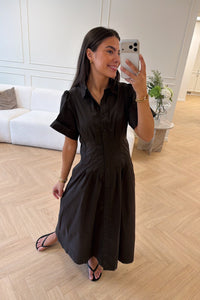 Baia Poplin Dress Chocolate Brown