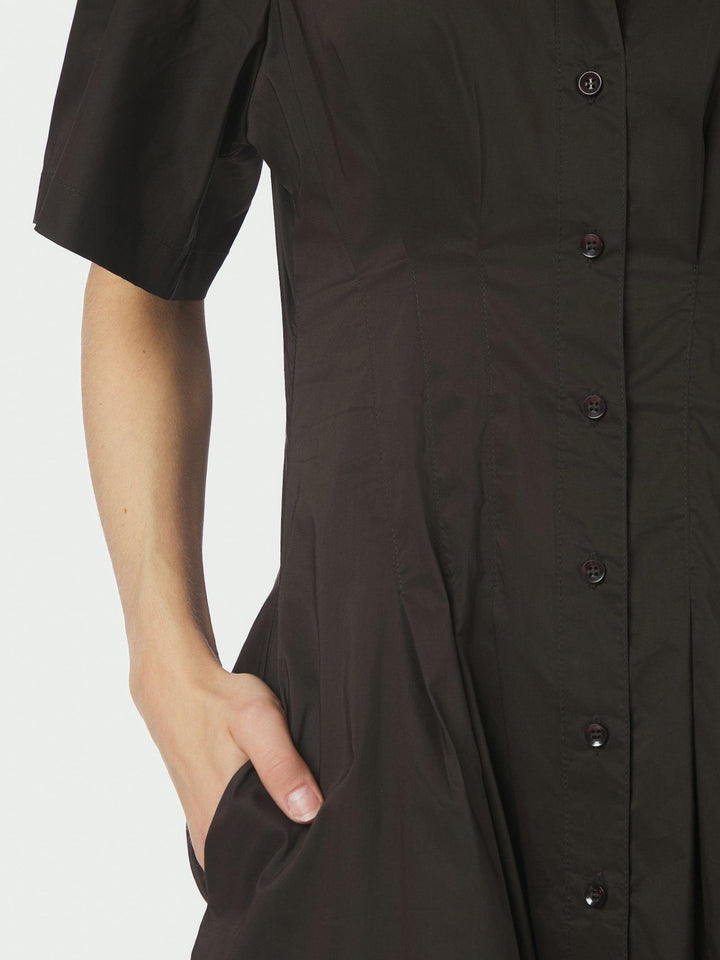 Baia Poplin Dress Chocolate Brown | Kjoler | Smuk