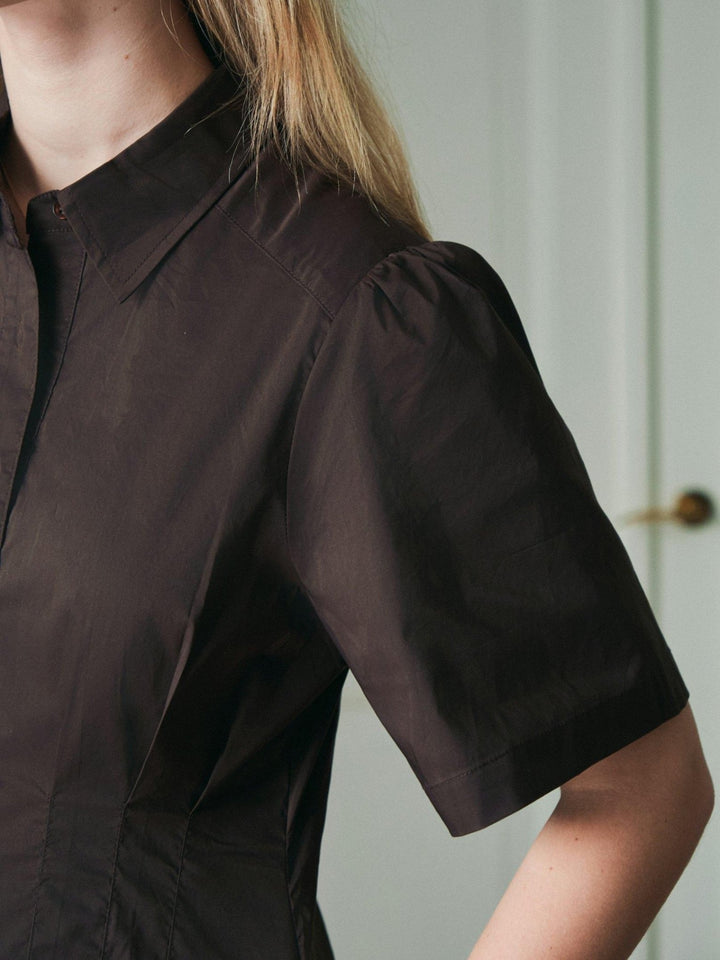Baia Poplin Dress Chocolate Brown | Kjoler | Smuk