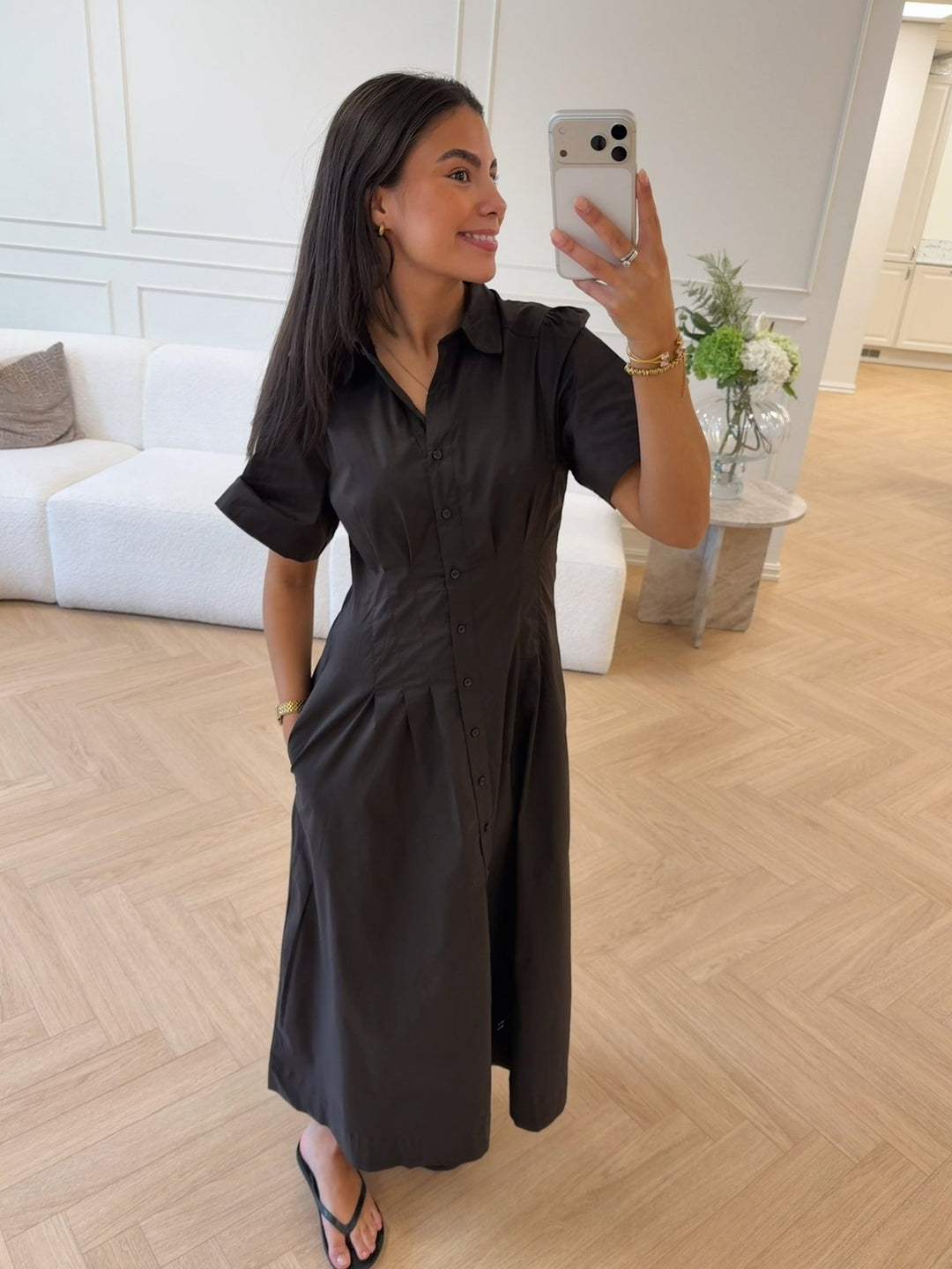 Baia Poplin Dress Chocolate Brown | Kjoler | Smuk