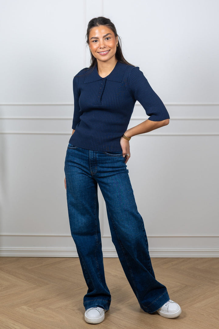 Balidira Knit Polo Navy | Skjorter og bluser | Smuk