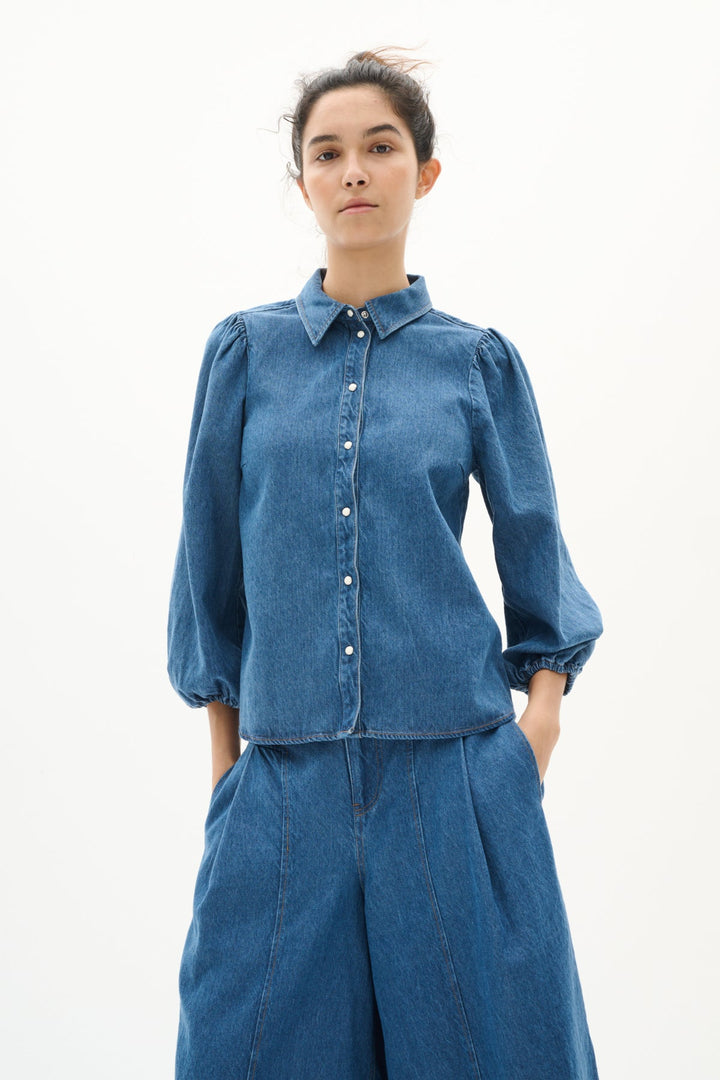 Ballariziw Shirt Blue Denim | Skjorter og bluser | Smuk - Dameklær på nett