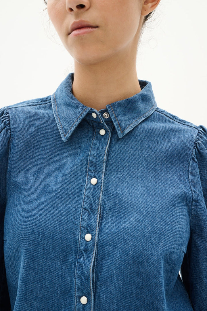 Ballariziw Shirt Blue Denim | Skjorter og bluser | Smuk - Dameklær på nett