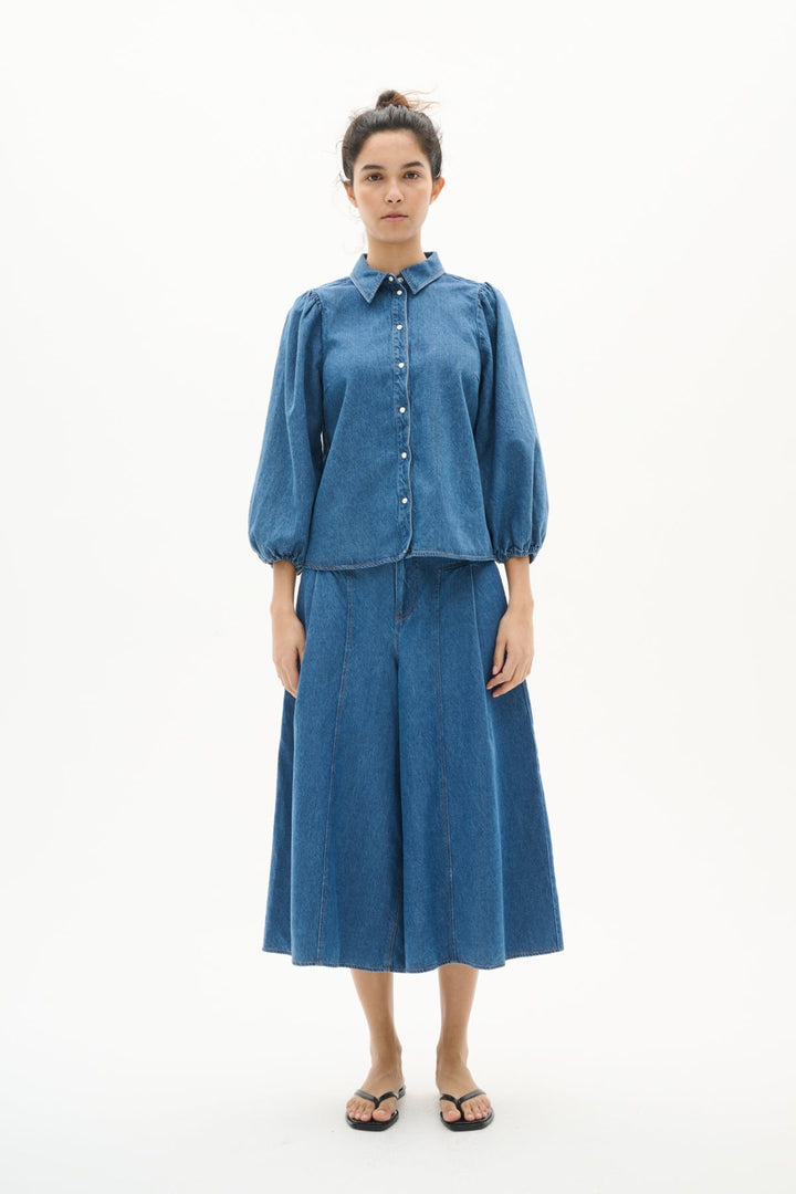 Ballariziw Shirt Blue Denim | Skjorter og bluser | Smuk - Dameklær på nett
