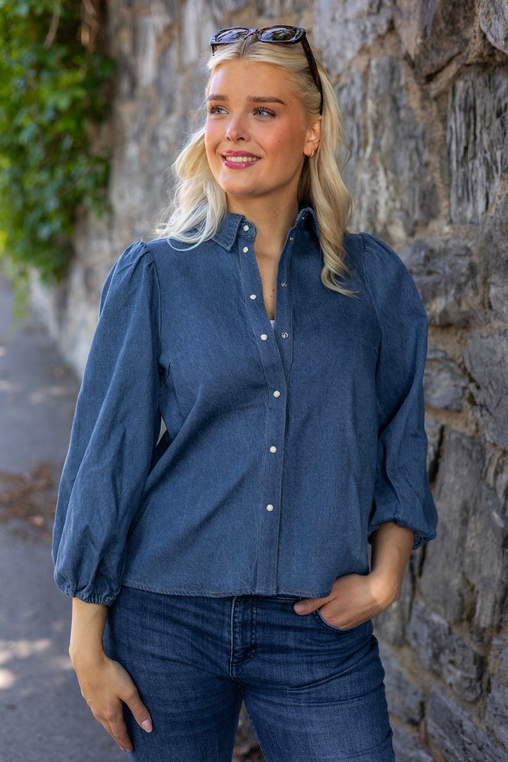 Ballariziw Shirt Blue Denim | Skjorter og bluser | Smuk - Dameklær på nett