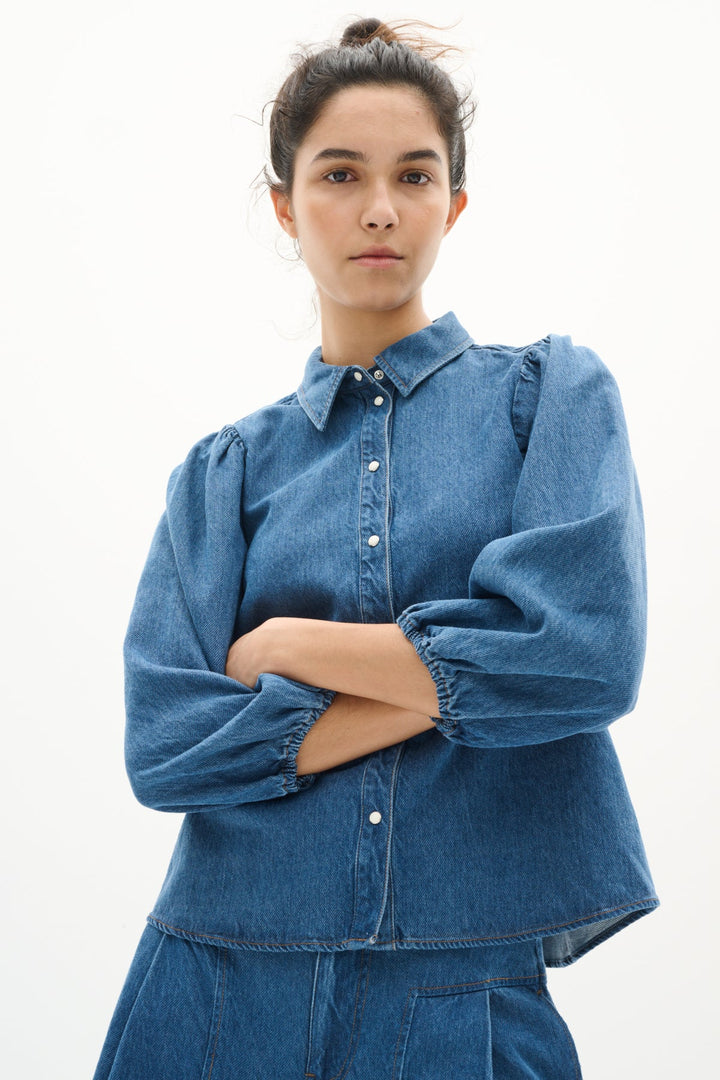 Ballariziw Shirt Blue Denim | Skjorter og bluser | Smuk - Dameklær på nett