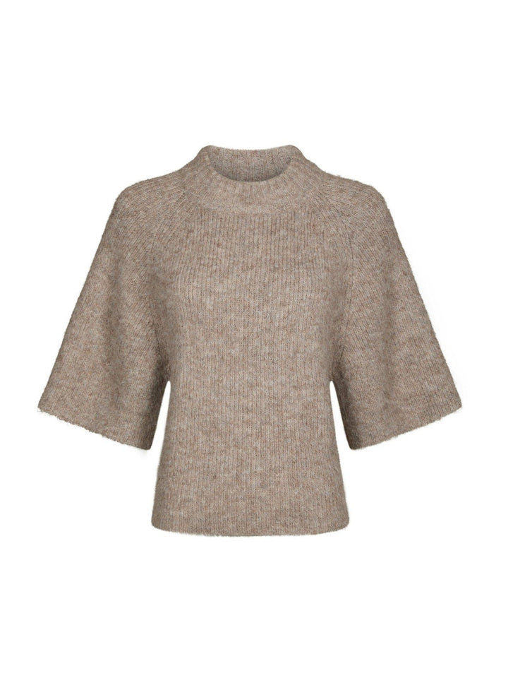 Bandi Fluffy Knit Blouse Beige Melange | Genser | Smuk