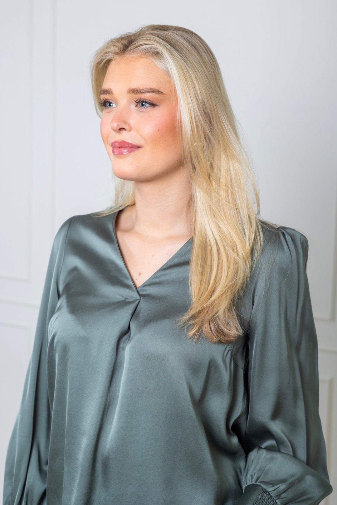 Barri Blouse Agave Green | Skjorter og bluser | Smuk - Dameklær på nett