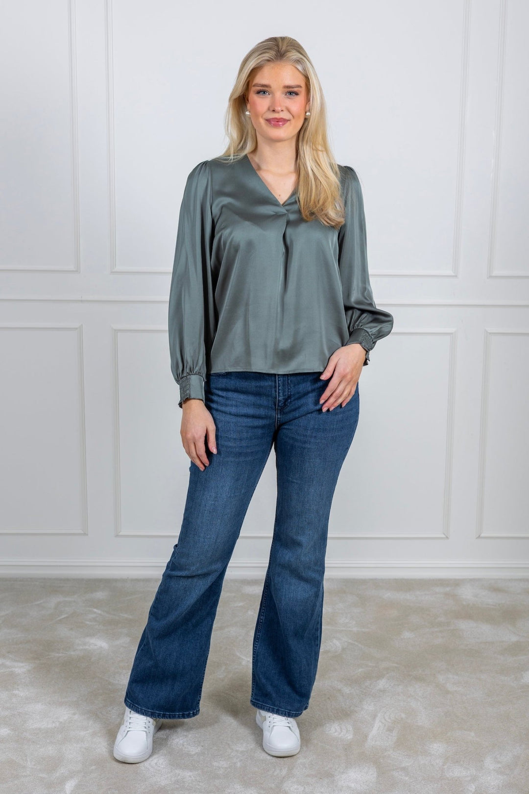 Barri Blouse Agave Green | Skjorter og bluser | Smuk - Dameklær på nett