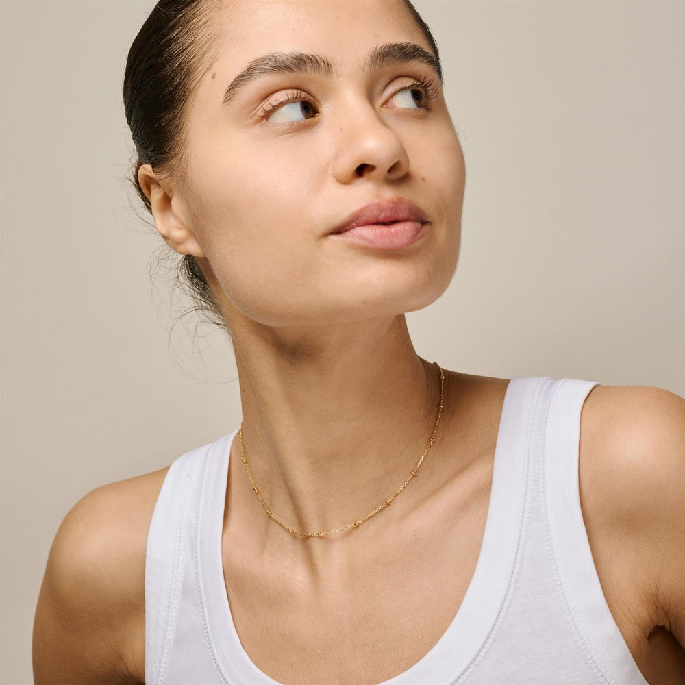 Beaded Chain Necklaces Gold | Accessories | Smuk - Dameklær på nett