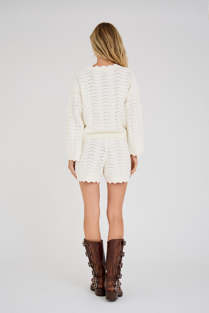 Beana Knit Blouse Off White | Genser | Smuk - Dameklær på nett