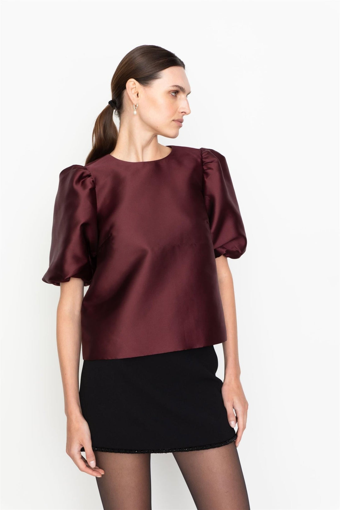 Becca Blouse Bordeaux | Skjorter og bluser | Smuk - Dameklær på nett