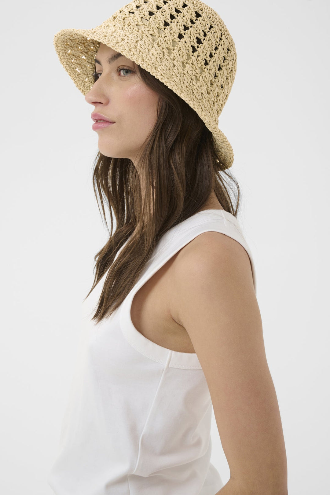 Beinta Hat Natural Straw Stitch | Accessories | Smuk