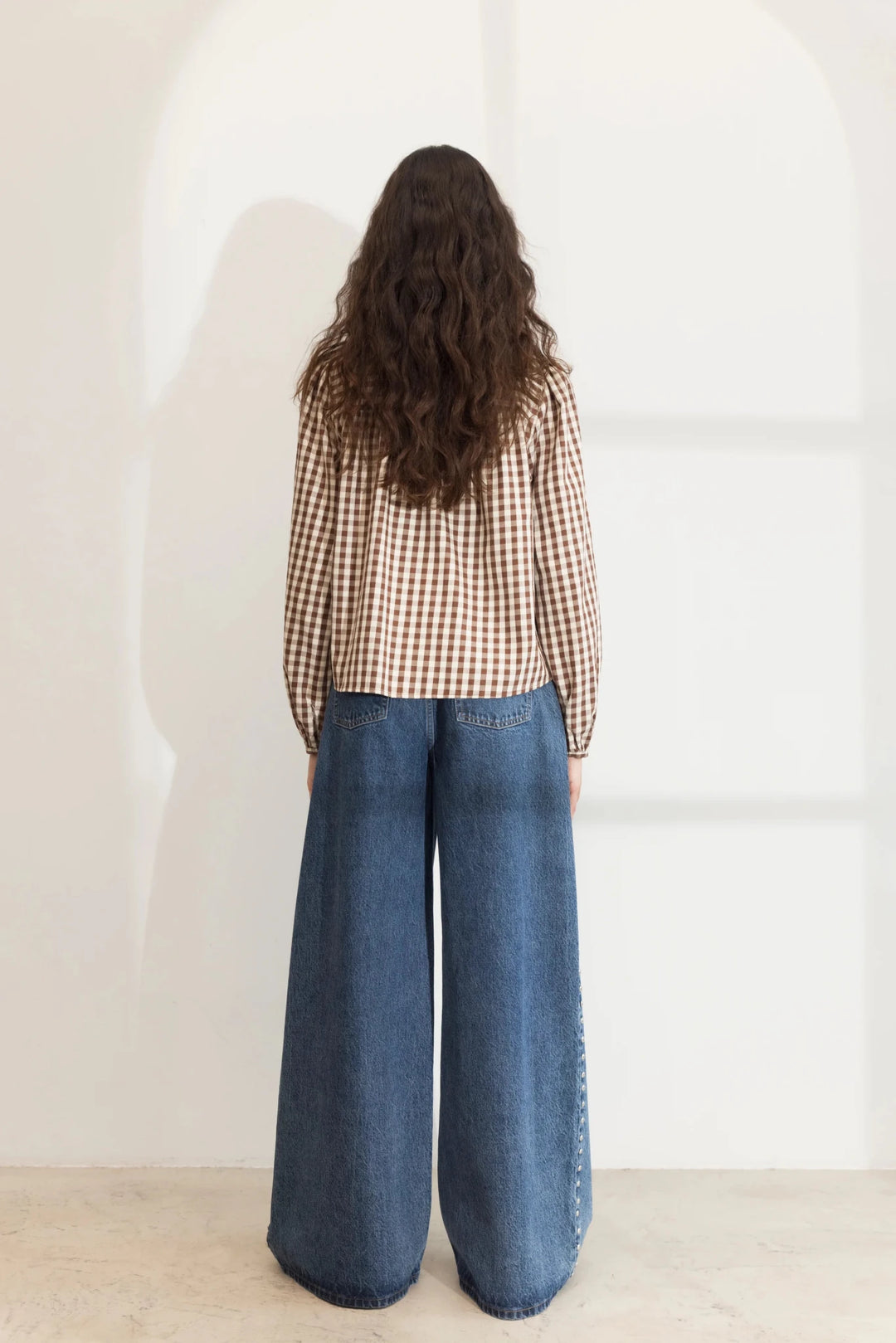 Bellier Blouse Brown Check | Skjorter og bluser | Smuk
