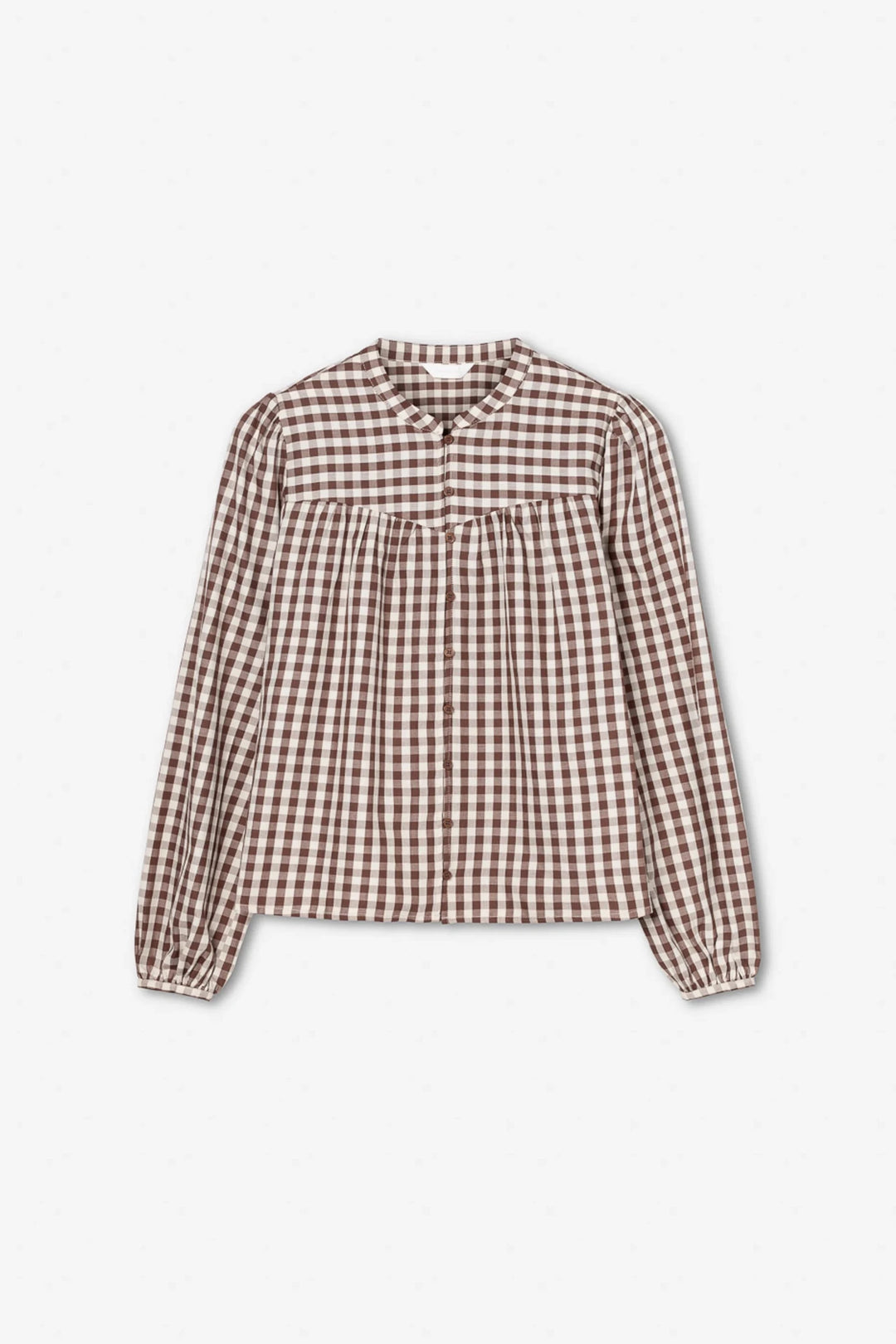 Bellier Blouse Brown Check | Skjorter og bluser | Smuk