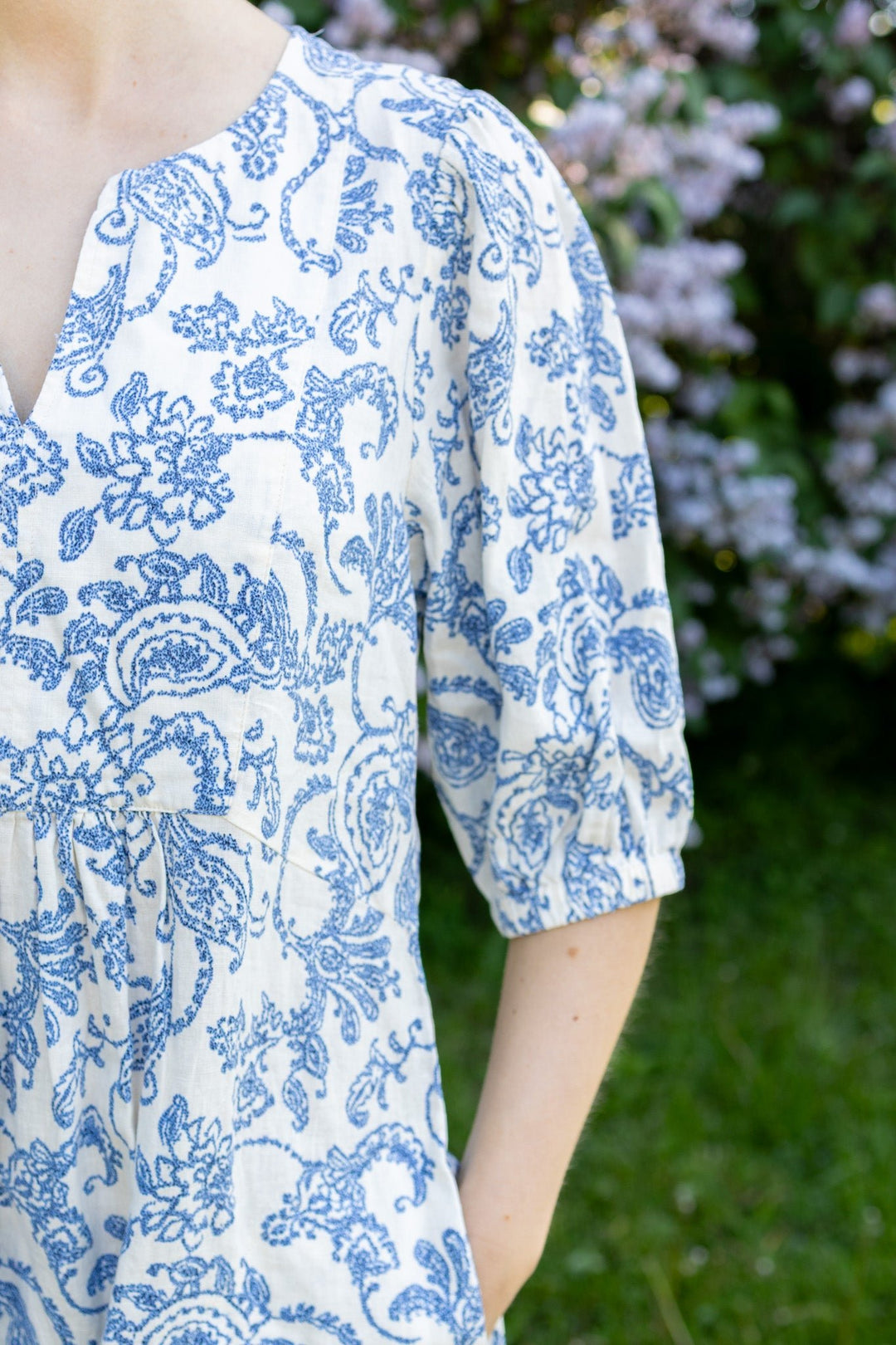 Benete Dress Blue Dot Paisley Print | Kjoler | Smuk