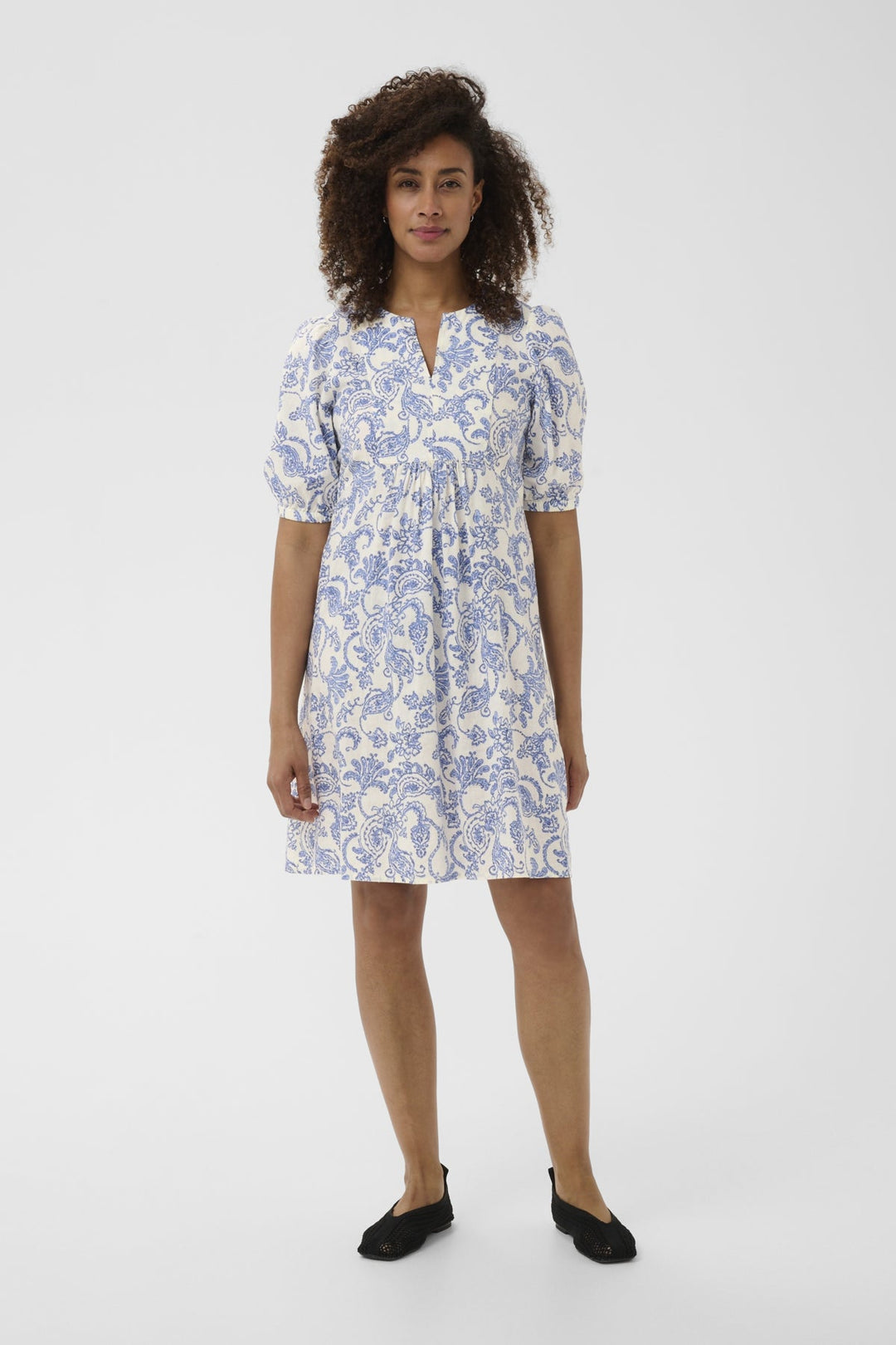 Benete Dress Blue Dot Paisley Print | Kjoler | Smuk