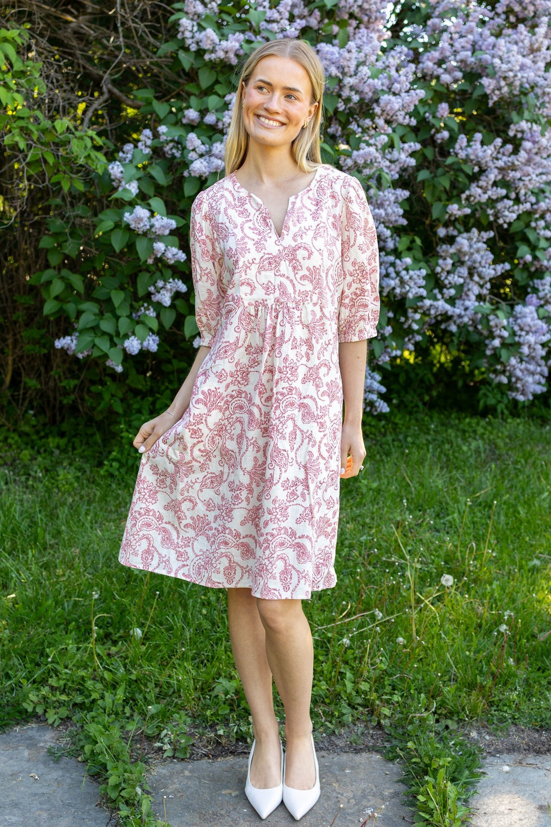 Benete Dress Peach Blossom Dot Paisley | Kjoler | Smuk