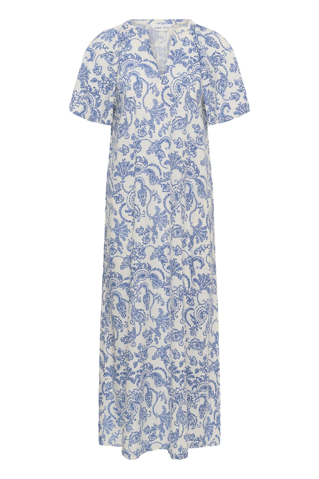 Bentine Dress Blue Dot Paisley Print | Kjoler | Smuk