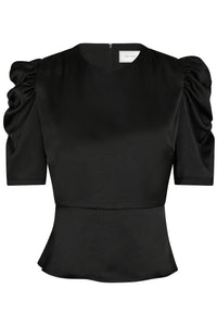 Benua Heavy Sateen Blouse Black