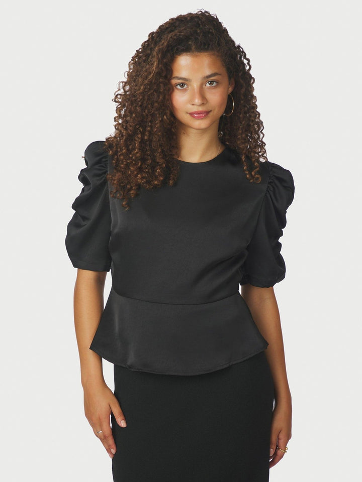 Benua Heavy Sateen Blouse Black | Skjorter og bluser | Smuk
