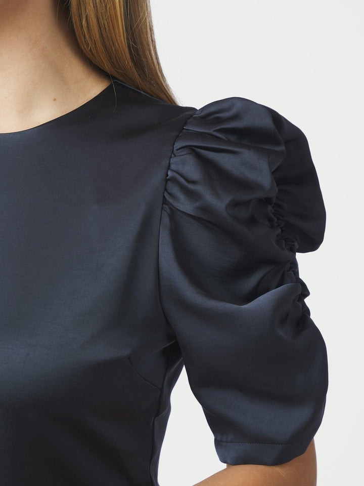 Benua Heavy Sateen Blouse Midnight Blue | Skjorter og bluser | Smuk