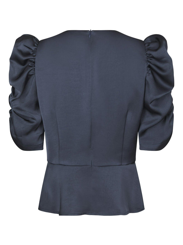Benua Heavy Sateen Blouse Midnight Blue | Skjorter og bluser | Smuk