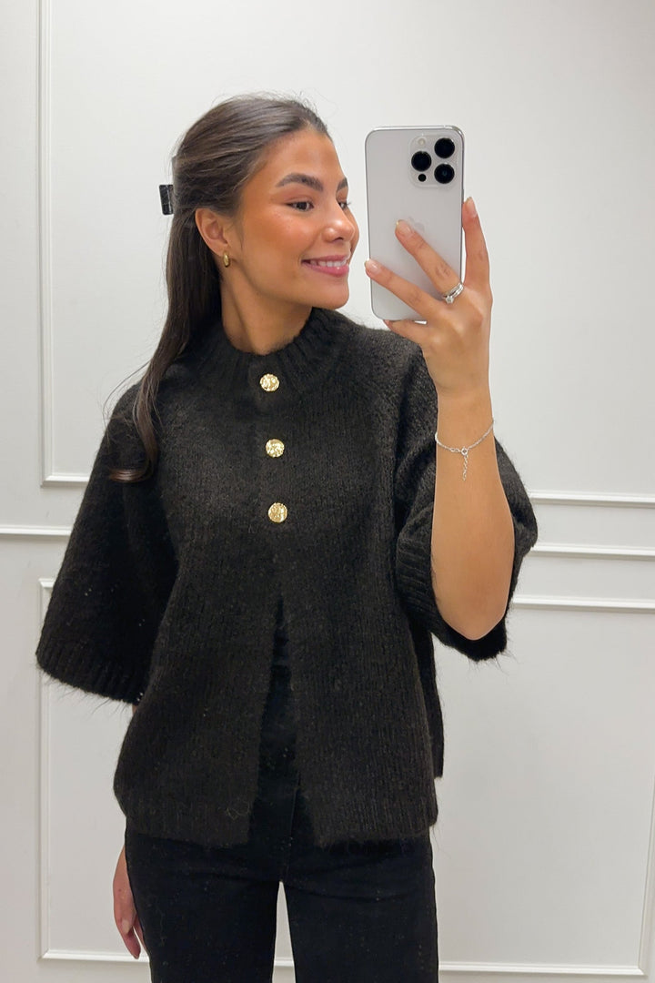 Benuta Fluffy Knit Cardigan Dark Brown | Genser | Smuk