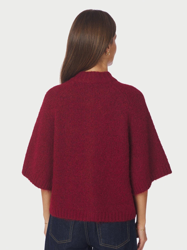Benuta Fluffy Knit Cardigan Dark Red | Genser | Smuk