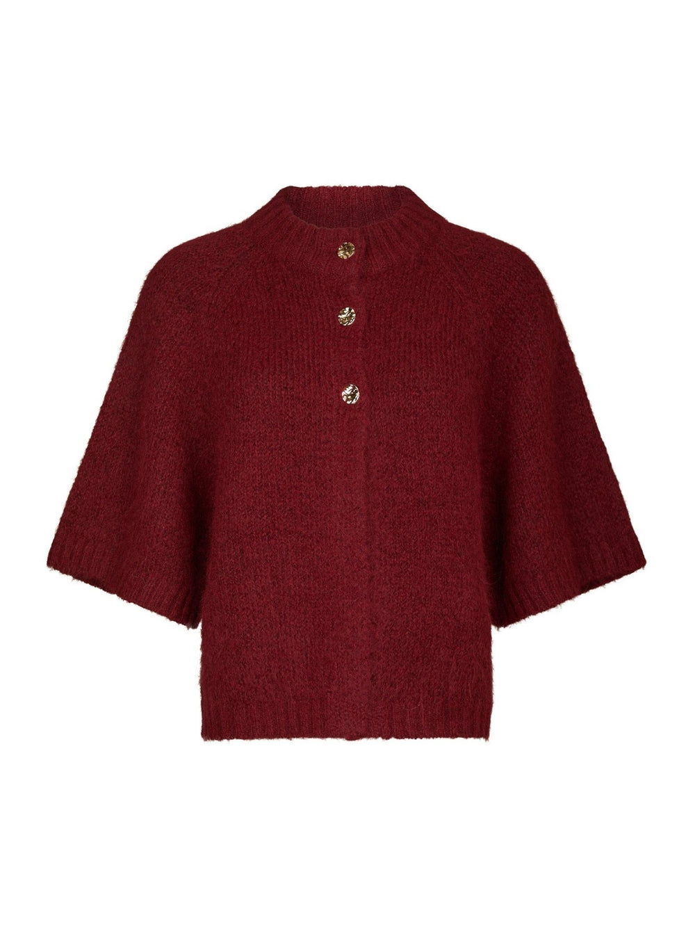 Benuta Fluffy Knit Cardigan Dark Red | Genser | Smuk