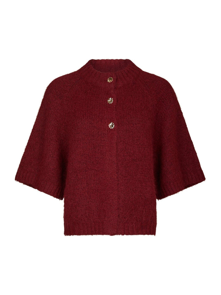 Benuta Fluffy Knit Cardigan Dark Red | Genser | Smuk