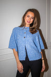 Benuta Fluffy Knit Cardigan Dusty Blue