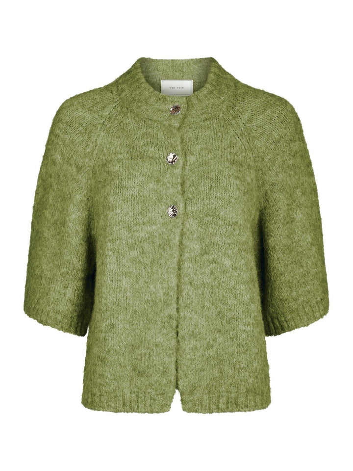 Benuta Fluffy Knit Cardigan Dusty Green | Genser | Smuk