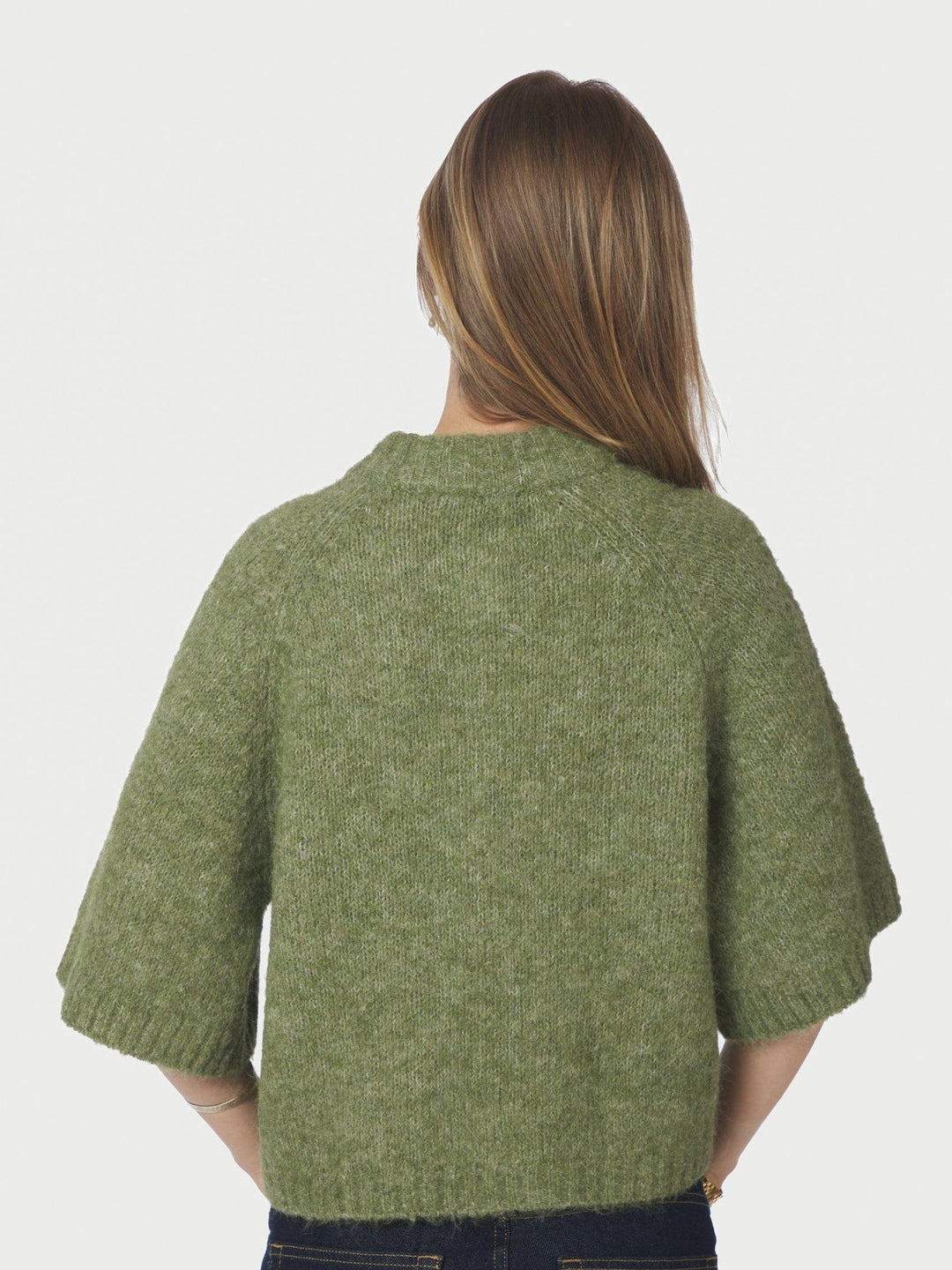 Benuta Fluffy Knit Cardigan Dusty Green | Genser | Smuk