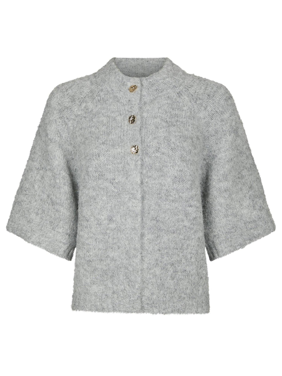 Benuta Fluffy Knit Cardigan Grey Melange | Genser | Smuk