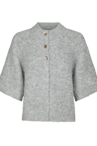 Benuta Fluffy Knit Cardigan Grey Melange