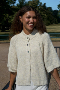 Benuta Fluffy Knit Cardigan Ivory