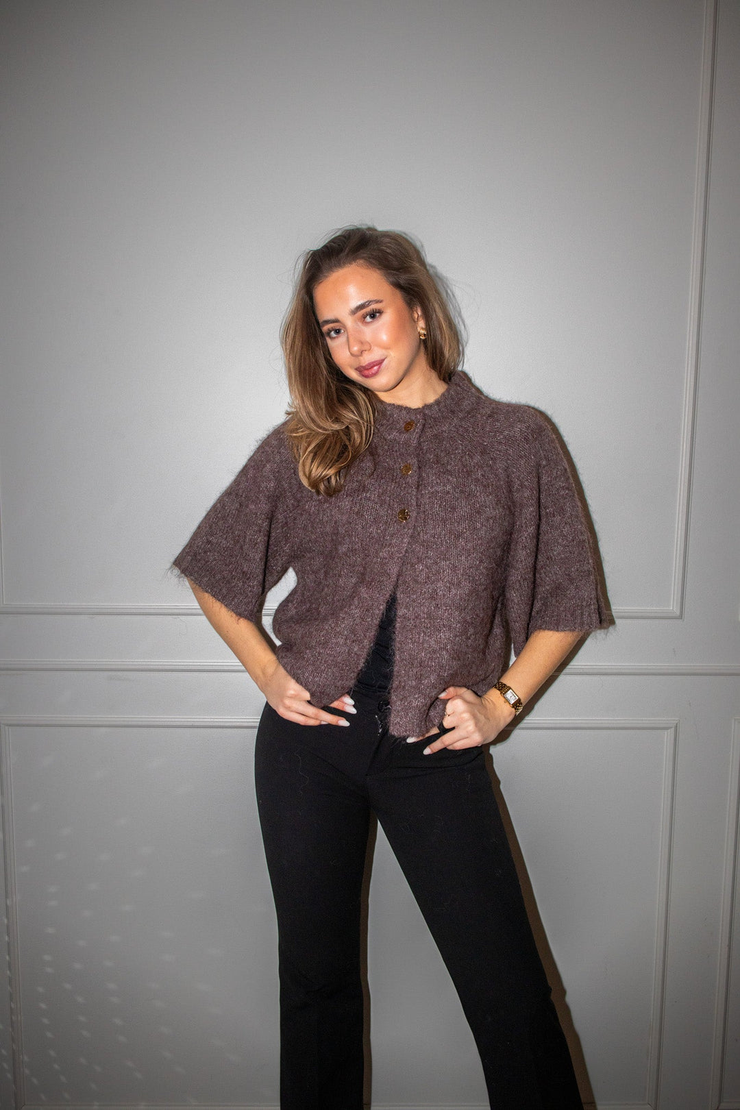 Benuta Fluffy Knit Cardigan Light Brown | Genser | Smuk