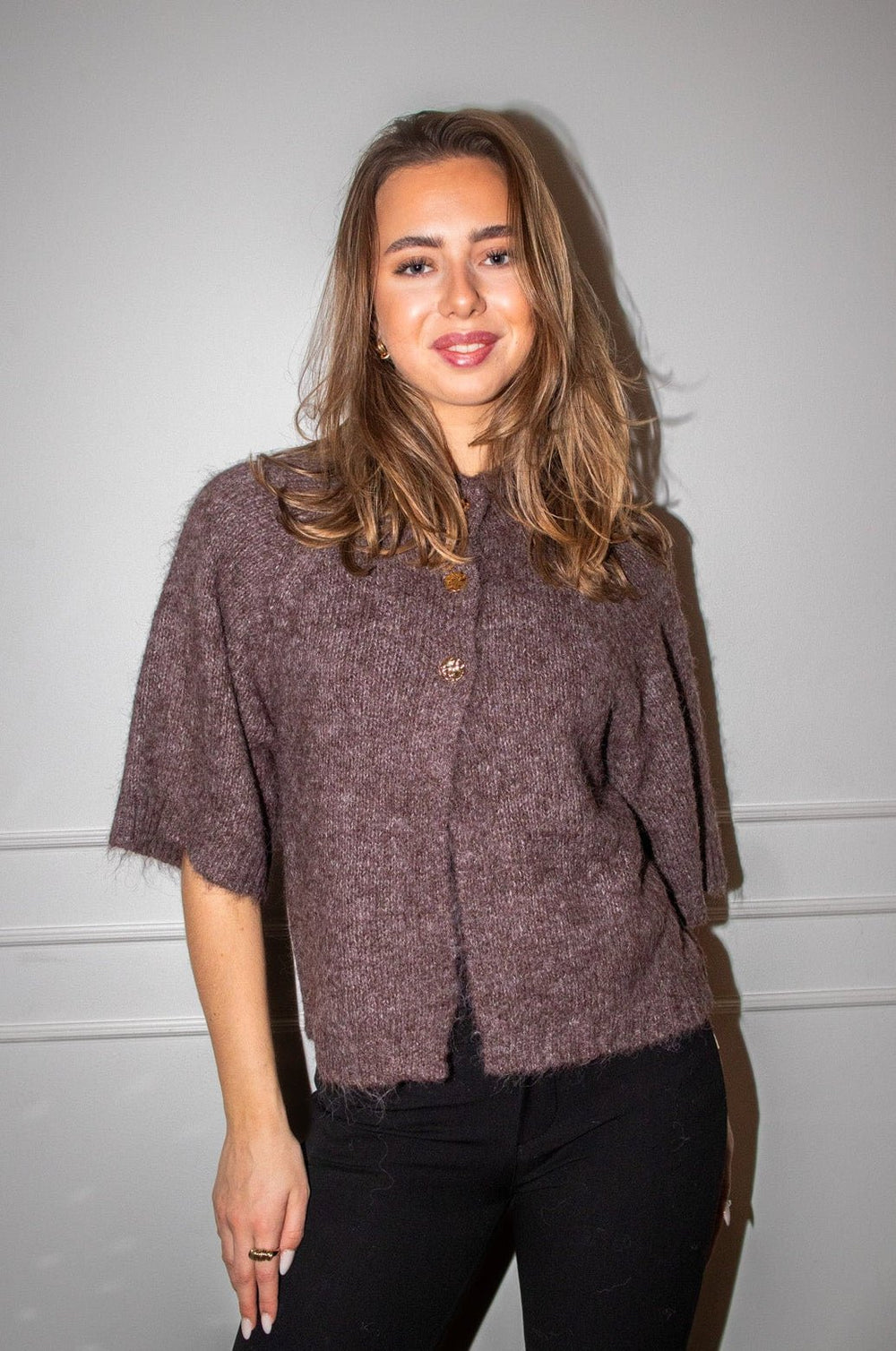 Benuta Fluffy Knit Cardigan Light Brown | Genser | Smuk