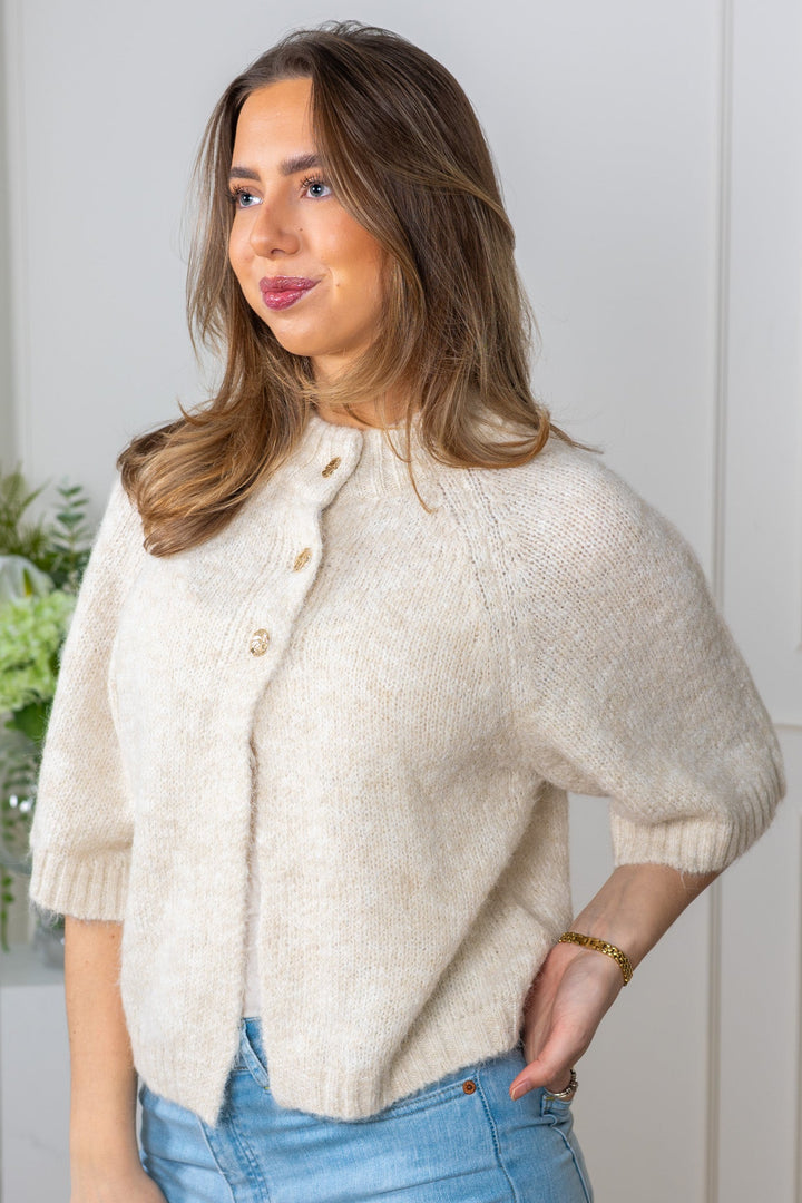 Benuta Fluffy Knit Cardigan Off White | Genser | Smuk