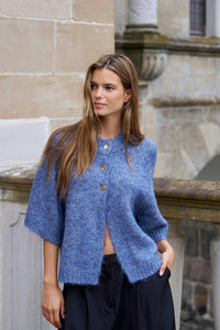 Benuta Fluffy Knit Cardigan Smoke Blue