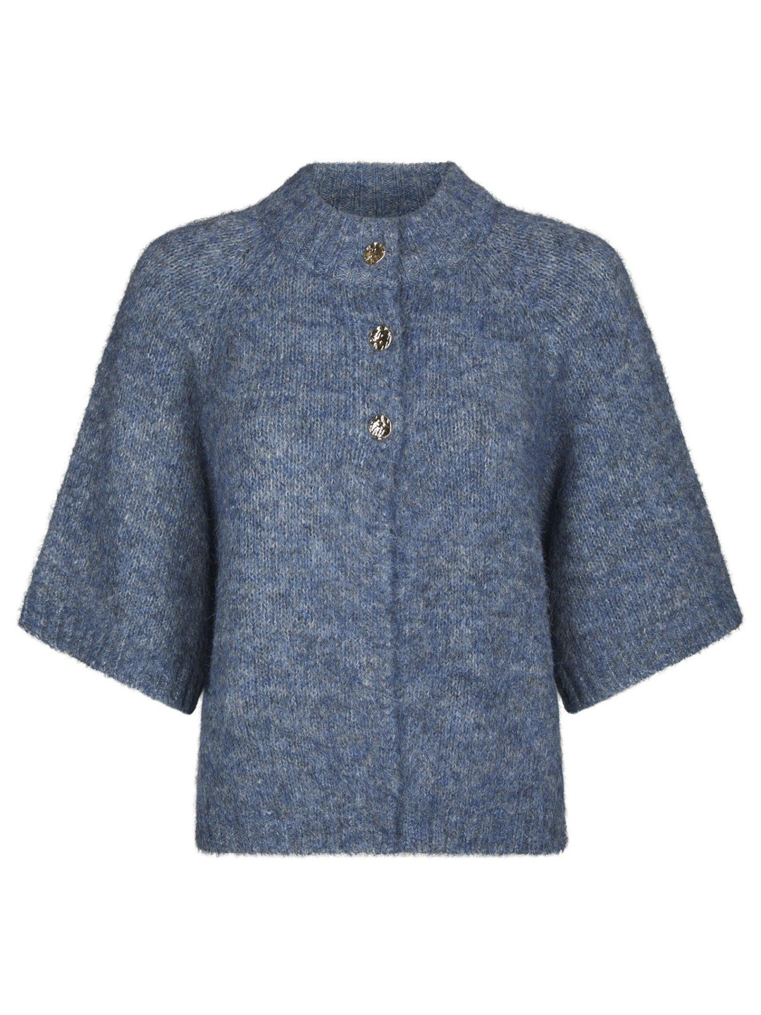 Benuta Fluffy Knit Cardigan Smoke Blue | Genser | Smuk