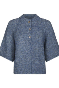 Benuta Fluffy Knit Cardigan Smoke Blue