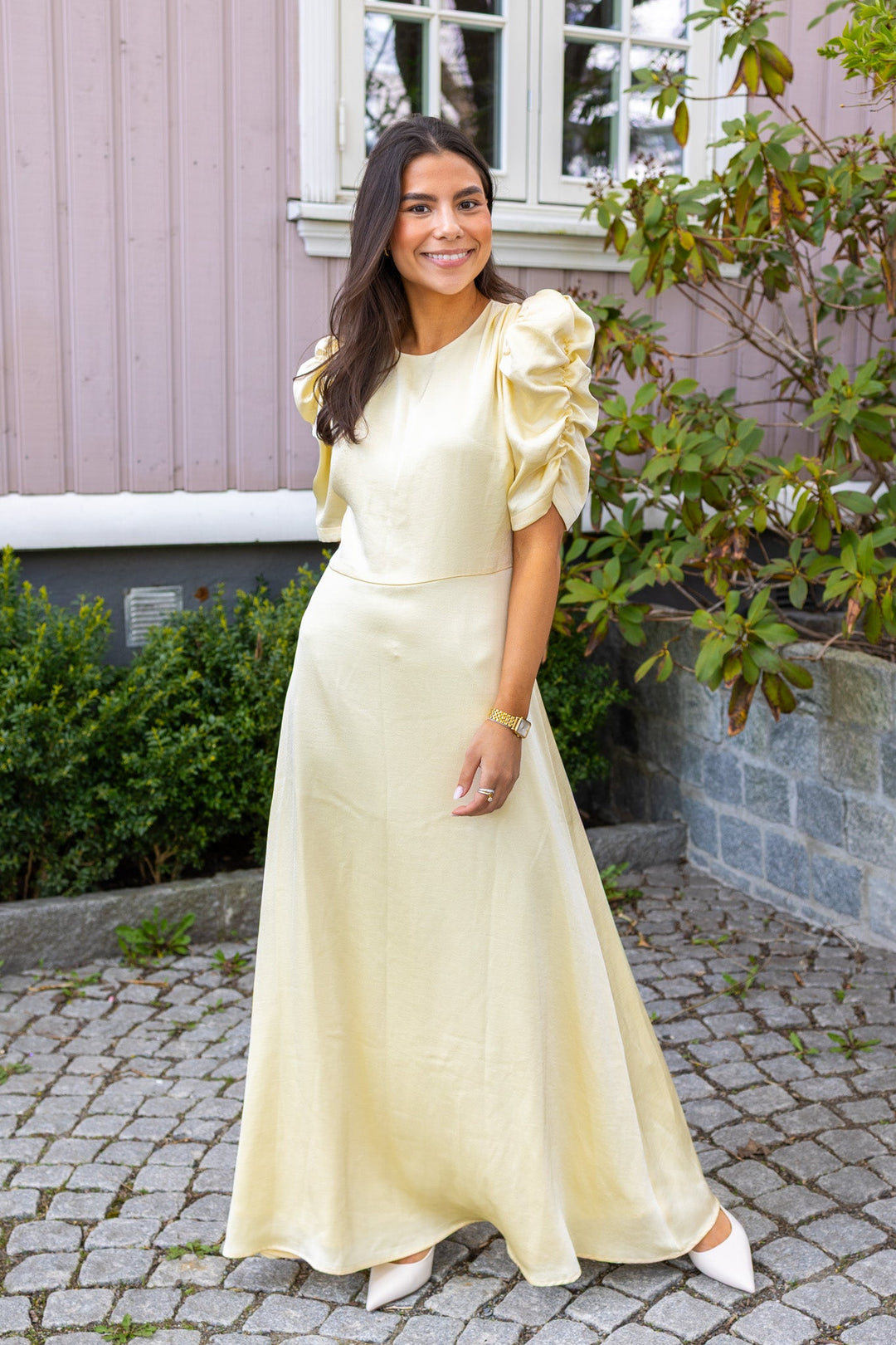 Benuti Solid Dress Light Yellow | Kjoler | Smuk