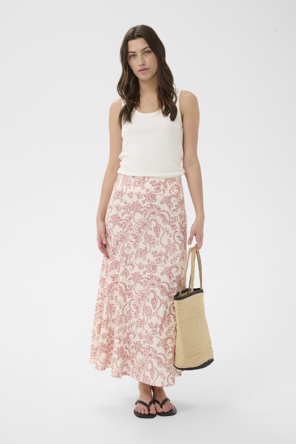 Beril Skirt Peach Blossom Dot Paisley | Skjørt | Smuk